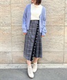 Side pleat tuna row Skirt(Grey-F)
