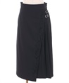 Side pleated tunaro Skirt(Black-F)