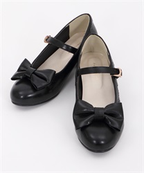 Low heel ribbon Pumpss(Black-S)