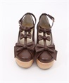Triple ribbon shoes(Brown-S)