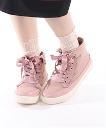 Return lace sneakers(Pink-S)