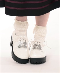 China -style motif shoes(White-S)