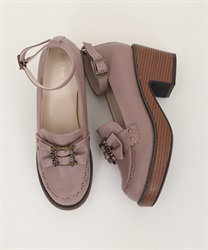 Classical buckle loafer(Pink-S)