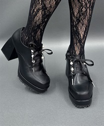 Lace -up shoes(Black-S)