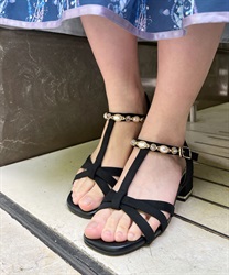 Bijou strap Sandals(Black-S)