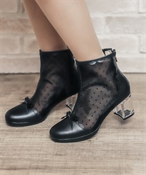 Dotted tulle boot
