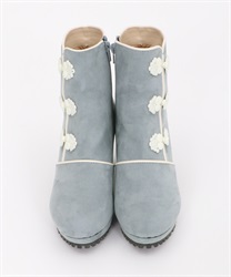China button boots(Saxe blue-S)