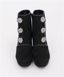 China button boots(Black-S)