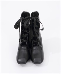 Lace -up gilly boots(Black-S)