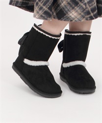 Buckle Bon Mouton Boots(Black-S)
