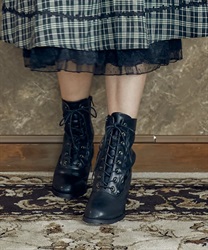 Scarap lace up boots(Black-S)