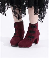 China button boots(Wine-S)
