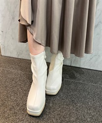 Lace -up stretch boots(Ecru-S)