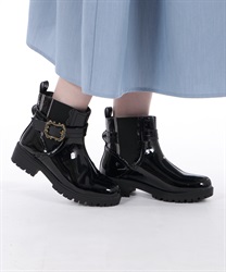 Belt design rain boots(Black-S)