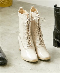 Lace -uprain boots(Beige-S)