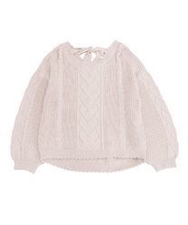 Heart knit pullover(Pink-Free)