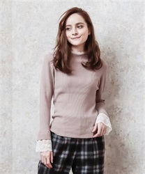 Lacy knit pullover