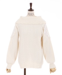 Off-shoulder knit(Ecru-F)