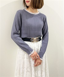 Bicolor knit Pullover(Chachol-F)