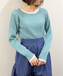 Bicolor knit Pullover