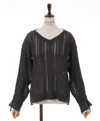Sleeve Dorost Watermark Pattern Knit Pullover(Chachol-F)