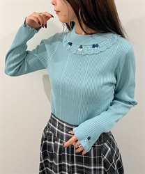 Barbot Bottle neck knit Pullover(Mint Green-F)