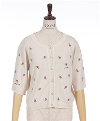 Rose total embroidery summer cardde(Cream-F)