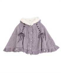 Boa knit cape(Lavender-Free)