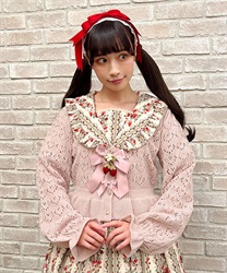 Heart -Owkashi knit bolero(Pink-F)