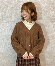 Knit cardigan with ribbon on back