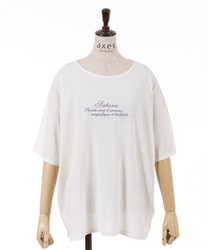 Logo embroidery Dolman T-shirt(White-F)