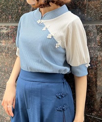 China button bicolor Pullover