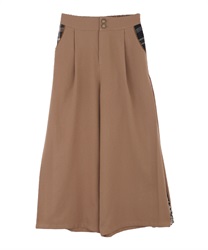 Check pattern wide pant(Camel-Free)