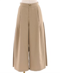 Check pattern wide pant(Beige-Free)