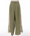 China button slit pants(Khaki-F)