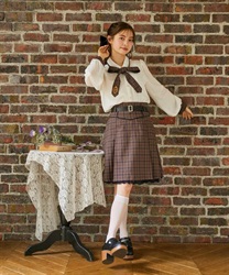 Tack mini Skirt with Belt(Grey-F)