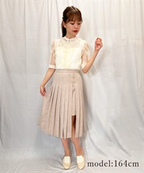Slit design pleats Skirt