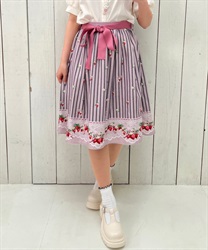 Strawberry Ribbon Skirt(Pink-F)