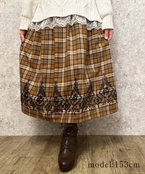 Flocky print Skirt(Camel-F)