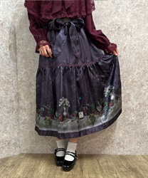 Wine pattern Skirt(Purple-F)