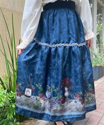 Wine pattern Skirt(Navy-F)