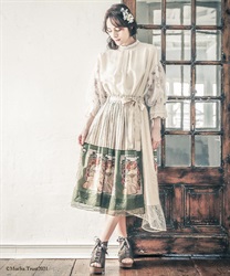 Mucha panel pattern skirt