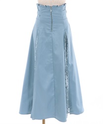 Long high waist skirt(Saxe blue-Free)