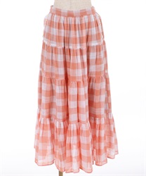 Tiered volume skirt(Orange-F)