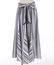 Multi -striped Skirt(Black-F)