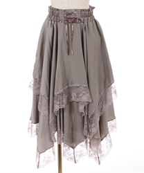 VTG -style satinitehem Skirt(Greige-F)
