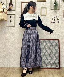 Rose Garland Pattern Long Skirt(Chachol-F)