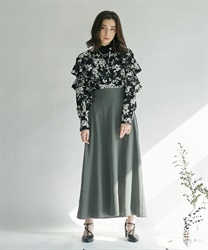 High waist long Skirt(Green-F)