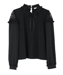 Lacy design pullover(Black-Free)