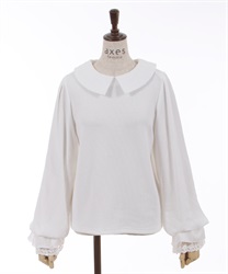 Quilting collar Pullover(White-F)
